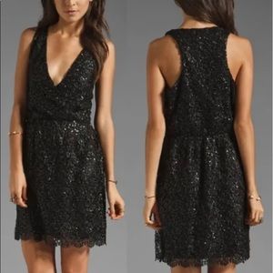 NEW - Black Lace Sequin Dress | Black Cocktail Dress | Black Dress | Size XS - S